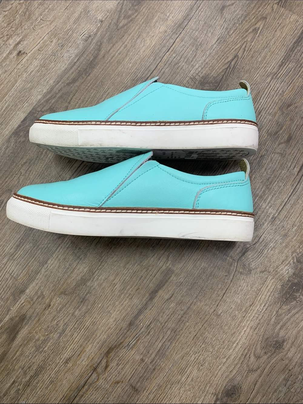 Liebeskind Turquoise Slip-On Leather Sneakers - Picture 3 of 4